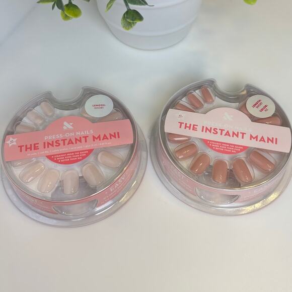 Olive & June The Instant Mani Press On Nails French Rosy Neutral Short Length - Picture 1 of 4